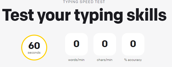 Free typing test
